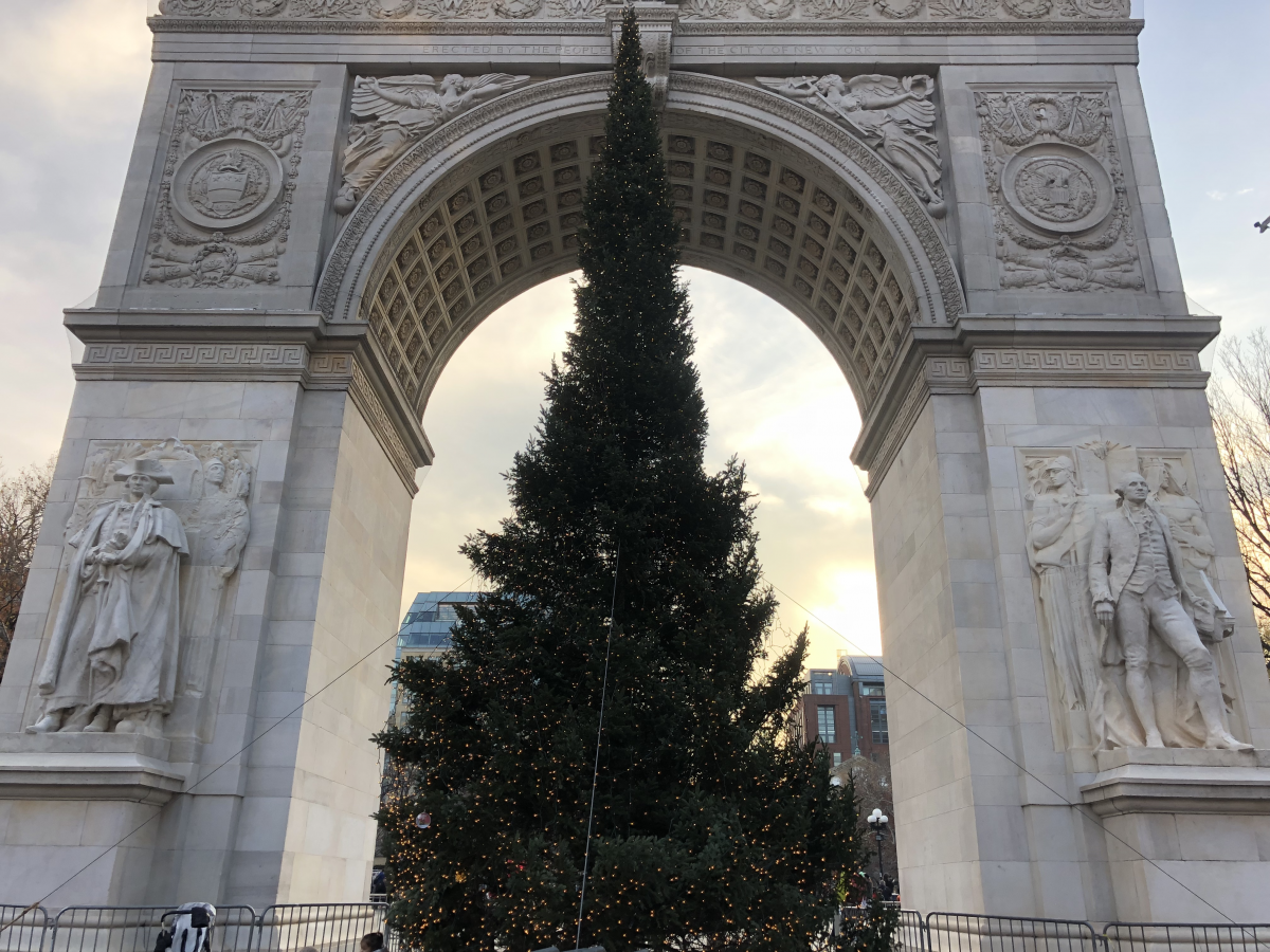 Washington Square Park Tree Lighting Ceremony Greenwich Village